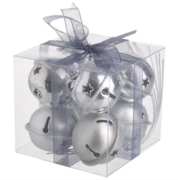 Box of 8 Silver Bells