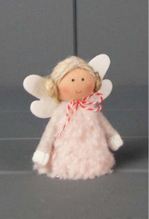 Pink Fluffy Angel (8cm)