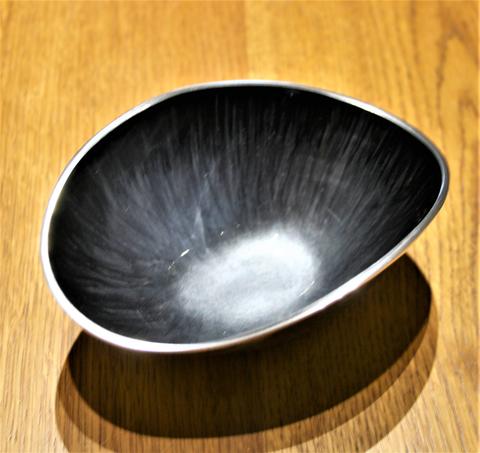 Brushed Black Small Oval Bowl