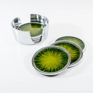 Brushed Green Coaster Set (Set of 6)