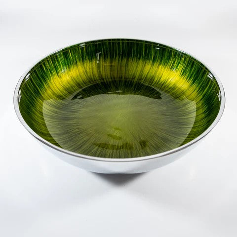 Brushed Green Fruit/Salad Bowl 25cm