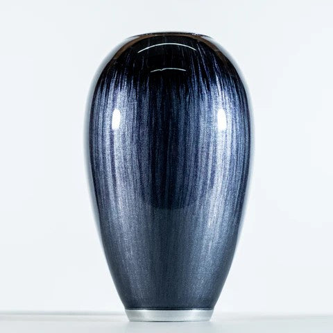 Brushed Black Vase 18cm