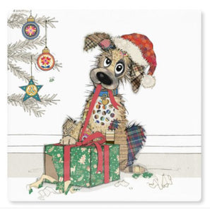 Christmas Mutt Ceramic Coaster - 10cm