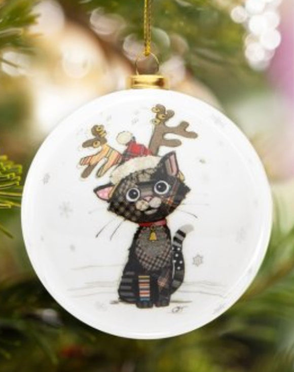 Christmas Kitten Bauble - 8cm