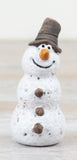 Ceramic Rustic Snowman - 10cm