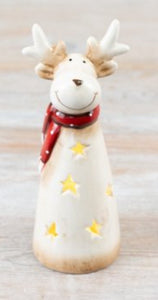 Ceramic Light Up Reindeer - 16cm
