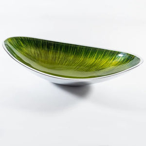 Brushed Green Boat Bowl 27cm