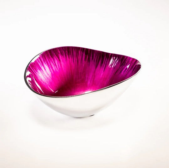 Brushed Pink Small Oval Bowl 16cm