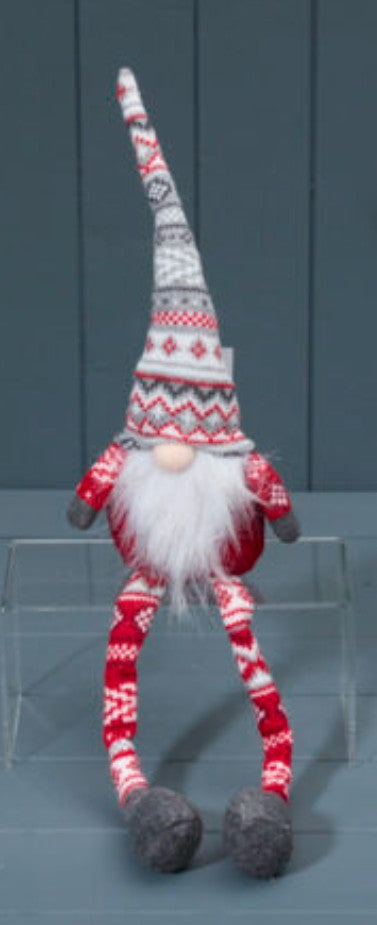 Dangly Legged Grey/Red Sitting Gonk 55cm