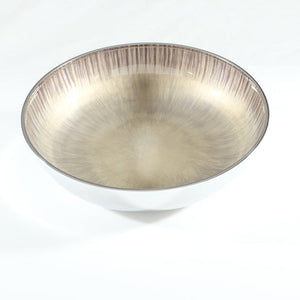 Brushed Silver Fruit/Salad Bowl 25cm