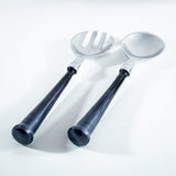 Brushed Black Salad Servers